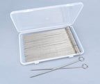 50pcs 8Inch Stainless Steel Skewers,Roast Goose Needle Barbecue,BBQ Skewer Sticks,Packed in a plastic Box for BBQ Grilling Kebob Meat Chicken Vegetable Appetiser