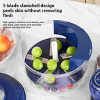 Automatic Fruit Peeling Machine, Rechargeable Electric Peeler for Grapes, Cherry Tomatoes & Garlic, One-Click Peeling, Cordless Kitchen Gadget for Quick & Easy Food Prep (classic head)