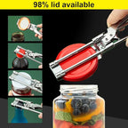 Adjustable Stainless Steel Jar Opener, 2026 New Multifunctional Stainless Steel Can Opener, Jar Lid Opener for Weak Hands, Jar Lid Gripper Bottle Opener Kitchen Accessories (2)