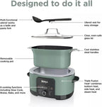 Ninja Foodi PossibleCooker PRO 14-in-1 8.5 Qt Multi-Cooker – Replaces 14 Tools, Nonstick Pot, Glass Lid & Integrated Spoon (Sage Green)