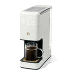 Beautiful Perfect Grind Programmable Single Serve Coffee Maker with Touch Display and Integrated Burr Grinder, Auto Coffee Strength Selection, 64oz Water Reservoir (White Icing)