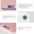 Digital Shipping Scale,Stainless Steel Panel, Accurate 5kg/1g Portable Postal Scale for Packages, Small Business,Kitchen, Food, Handmade, Liquids, and Boutique (Rose Gold)