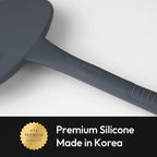 carrotez Silicone Wide Spatula Turner Heat Resistant Flipper 1 Pack Dark Gray