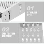 1pc Stainless Steel Vegetable Grater Portable Metal Grater 4-Sided Cheese Grater with Handle for Kitchen Restaurant (8inch)