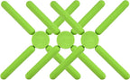 3/Pack Foldable Silicone Trivets, FENGCHEN Folding Trivets, Non-Slip Collapsible Cross Compact Design Expandable Silicone Pot Holder,Green