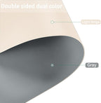 Table Pad for Dining Room Table - Can Be Used On Both Sides Waterproof and Easy to Clean Good Flatness Used for Dining Table(Off White+Light Gray 44x72)