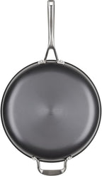KitchenAid NITRO Carbon Steel Frying Pan/Skillet, Stainless Steel Handle, Compatible with All Cooktops, 12 Inch Fry Pan with Side Handle - Black