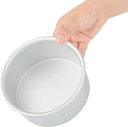 Restaurantware-Met Lux 6 x 3 Inch Straight-Sided Baking Tins, 12 Round Cake Pans - Oven-Ready, Freezable, Anodized Aluminum Round Baking Pans, Greaseproof, For Layer Birthday Cakes