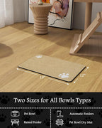 Pet Feeding Mat-Absorbent Dog Mat for Food and Water Bowl-No Stains Quick Dry Water Dispenser Mat-Dog Accessories Pet Supplies-Bowl for Messy Drinkers（Beige,12"x19"