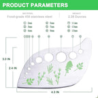 Herb Stripper Tool Leaf Stripper 9 Holes Herb Zip Tool Herb Chopper 2 in 1 Kitchen Gadgets for Kale Thyme Rosemary Basil