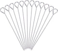 8 Inch Stainless Steel BBQ Skewers, Shish Kebab Kabob Skewers 12 pcs