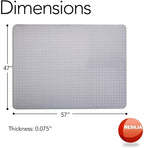 RESILIA X-Large Under Grill Mat – Heavy Duty, Reusable Outdoor Floor Protector Mats for Deck, Patio, & Garage – 57 Inch x 47 Inch, Silver Diamond Plate, Made in The USA