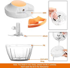 Manual Food Processor Vegetable Chopper, Portable Hand Pull String Garlic Mincer Onion Cutter for Veggies, Ginger, Fruits, Nuts, Herbs, etc.,500ml