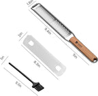 Citrus Lemon Zester & Cheese Grater (Razor-Sharp Stainless Steel Blade & Protect Cover) For Citrus, Parmesan Cheese, Lemon, Ginger, Garlic, Chocolate, Nutmeg, Vegetables and Fruits - Dishwasher Safe
