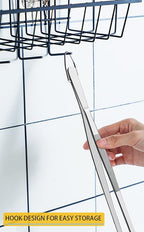 JETKONG 12-Inch Kitchen Tweezers Fine Tweezer Tongs Extra-Long Stainless Steel Cooking Tweezers