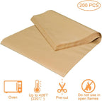 KIDOFLY 200 Pcs 12x16 Inch Unbleached Precut Parchment Paper Baking Sheets – Non-Stick Baking Paper for Oven, Air Fryer, Grilling & Steaming, Heat Resistant Up to 450°F