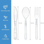 EcoDispose 72 Pcs Extra Heavy Duty Plastic Silverware Set, Disposable Utensils includes 24 Knives, 24 Forks and 24 Spoons