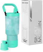 Simple Modern Trek Pivot | 30oz Flip Straw Tumbler with Handle | Water Bottle & Boot | Interchangeable Straw & Chug Lids | Insulated Stainless Steel Jug | Gym Sports Outdoors | Ocean Tide