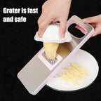 Blue Food Safety Holder for Mandolin Slicer,Peelers and Slicers,Finger Anti-Cut Protectors for Vegetable Grater, Food Slicer Cutter Finger Guard for Mandoline Slicer Grater Kitchen Utensils