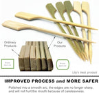 HOPELF 4.7 inch Bamboo Paddle Picks Skewers for Cocktail，Appetizers，Fruit Kabobs，Sandwich，Barbeque Snacks.Wood pick More Size Choices 3.5''/ 4.7''/ 7''/ 10'' (Pack of 100)