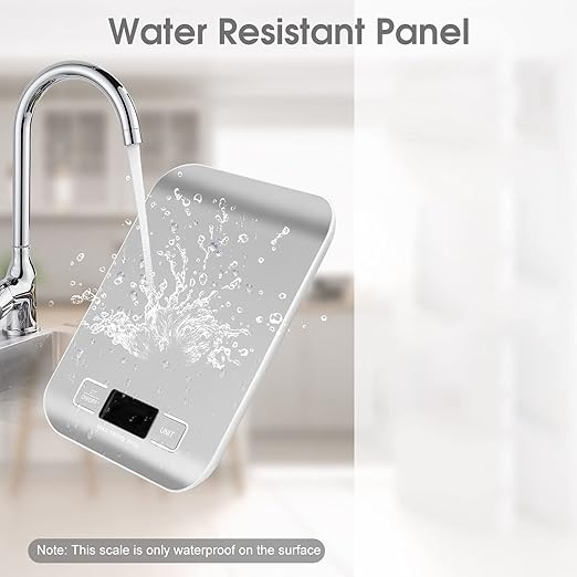Digital Shipping Scale,Stainless Steel Panel, Accurate 10kg/1g Portable Postal Scale for Packages, Small Business,Kitchen, Food, Handmade, Liquids, and Boutique (Silver)