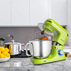 Aucma Stand Mixer,7.4QT Food Mixers, Kitchen Electric Mixer with Dough Hook, Wire Whip & Beater (Green, 7.4QT)