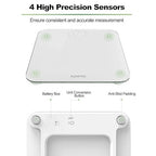 RENPHO Digital Bathroom Scales Weighing Scale with High Precision Sensors Body Weight Scale (Stone/lb/kg) - White, Core 1S