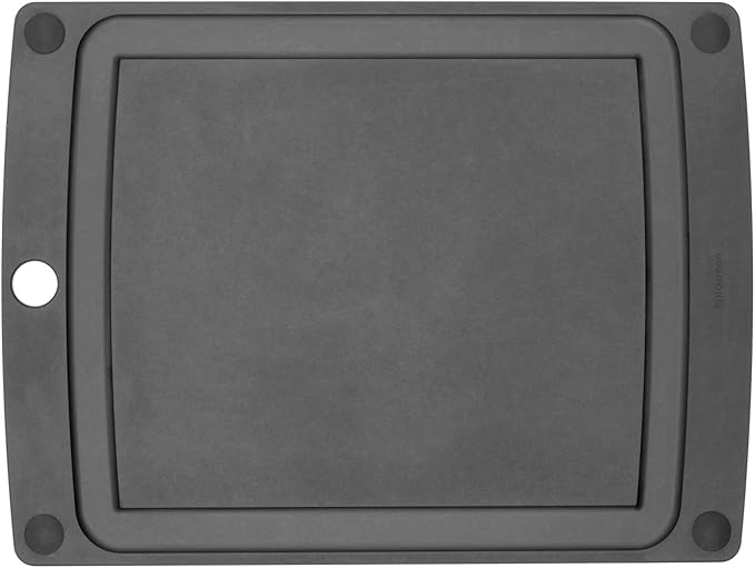 Epicurean All-In-One Cutting Board with Non-Slip Feet, 17.5" x 13", Slate/Black