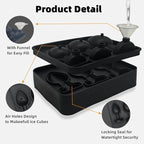 Adult Ice Cube Mold, Novelty Ices Cube mold Fun Shapes with Lid, Ice Maker for Whiskey,Cocktails,Party（Black）