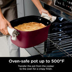Slow Cooker, Ninja Foodi PRO Possible Cooker, 8.5-Qt, 6-in-1, Saut, Bake, Braise, Steam Functions, Triple Fusion Heat, Nonstick Oven Safe Pot, MC1000WM, Slow Cooker, Cherry Tarte
