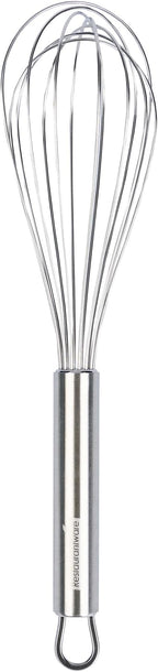 Restaurantware-German Standard 10.6 Inch French Whisk, 1 Dishwashable Kitchen Wire Whisk - Ergonomic Handle, Durable, Stainless Steel French Whip, For Blending, Stirring, Mixing Of Ingredients