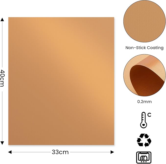 Copper Grill Mats for Outdoor Grill, Dailyart Set Of 5 BBQ Grilling Mats for Outdoor Reusable & Easy To Clean & Non-Stick Copper Grill Sheets - Barbecue Grill Accessories for Gas, Charcoal, Electric