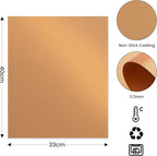 Copper Grill Mats for Outdoor Grill, Dailyart Set Of 5 BBQ Grilling Mats for Outdoor Reusable & Easy To Clean & Non-Stick Copper Grill Sheets - Barbecue Grill Accessories for Gas, Charcoal, Electric