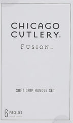 Chicago Cutlery Fusion 6 Piece Forged Premium Steak Knife Set, Cushion-Grip Handles with Stainless Steel Blades, Resists Stains, Rust, & Pitting, Kitchen Knives