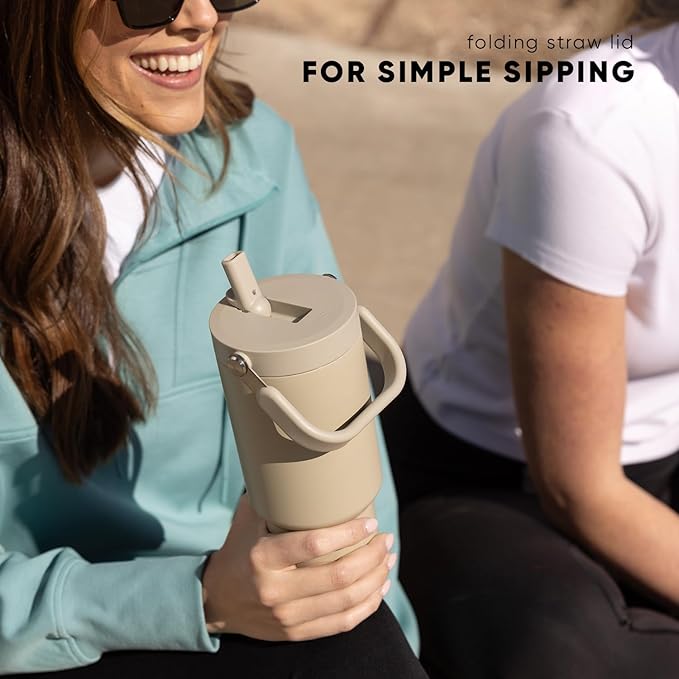 Simple Modern Trek Pivot | 30oz Flip Straw Tumbler with Handle | Water Bottle & Boot | Interchangeable Straw & Chug Lids | Insulated Stainless Steel Jug | Gym Sports Outdoors | Forest