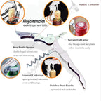 Professional Waiter Corkscrew Wine Openers Set, Heavy Duty Stainless Steel Hinges Wine Key for Restaurant Waiters, Sommelier, Bartenders