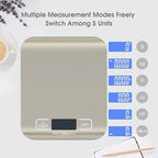 Digital Shipping Scale,Stainless Steel Panel, Accurate Portable Postal Scale for Packages, Small Business,Kitchen, Food, Handmade, Liquids, and Boutique (Stainless Steel Battery (5kg/1g))