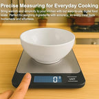 Food Scale,Digital Kitchen Scale,Weight in Grams and Ounces for Baking, Cooking, and Meal Prep,6 Units with Tare Function,LCD Display,11lb,Scale for Food