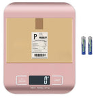 Digital Shipping Scale,Stainless Steel Panel, Accurate 5kg/1g Portable Postal Scale for Packages, Small Business,Kitchen, Food, Handmade, Liquids, and Boutique (Rose Gold)