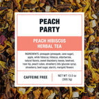 Tiesta Tea - Peach Party Cold Brew, Peach Hibiscus Herbal Tea, Premium Loose Leaf Blend, Non Caffeinated Cold Brew Packets, Makes 64 oz of Pitcher Per Bag (Pack of 10)