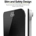 RENPHO Scale for Body Weight, Bathroom Weighing Scale with Backlit LED Display, Highly Accurate & Measures Weight up to 400 lb/180kg, Batteries Included, Black-Core 1S