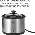 Kenmore 7 Quart Slow Cooker with Diper - Crock pot With Programmable Settings, Digital Controls, Large Capacity for Family Meals, Dishwasher-Safe Stoneware, Warm Rice & Sous Vide Stew