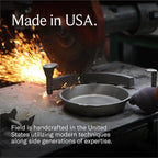 Field Company 10.25-Inch Cast Iron Skillet – Lightweight & Smooth, Made in USA, Pre-seasoned with Organic Oil – Perfect for 2–4 Servings (No.8 Medium)