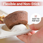 CAKETIME Silicone Muffin Pan, Metal Reinforced Frame Regular Size Cupcake Pan Easy to Move Muffin Pans Nonstick 12 Cups for Baking (2)