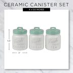 DII Kitchen Accessories Collection Ceramics, Cookie Jar, Aqua