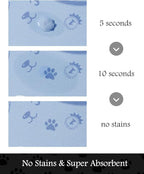 Pet Feeding Mat-Absorbent Dog Mat for Food and Water Bowl-No Stains Quick Dry Water Dispenser Mat-Dog Accessories Pet Supplies-Bowl for Messy Drinkers（PAW,23"x34"