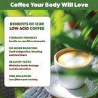 Low Acid Organic Coffee – Whole Bean, Mold-Free & Stomach Friendly by Java Planet, Peruvian Single Origin Decaf Coffee, Water Process, Medium Dark Roast, Smooth Full Flavored, 5LB Bag