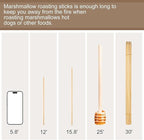 150PCS Marshmallow Roasting Sticks,30 Inch Marshmallow Sticks for Fire Pit 5mm Thick Bamboo Skewers for Smores Roaster Barbecue Grilling Campfire Kebab