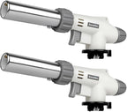 Sondiko Dual Flame Mode Butane Torch Lighter Head 2 Pack, Culinary Torch, Welding Equipment for Soldering with Adjustable Flame, Reverse Use for BBQ, Soldering, Charcoal, Fuel Not Included