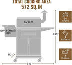 Z Grills 8 in 1 Wood Pellet Grill & Smoker with PID Controller, 572 Sq In Cooking Area, Direct Flame Access, 600D3E